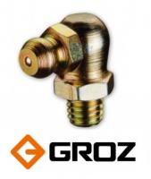 Пресс-маслёнка угловая 90° H3 М8х1, оцинкованная сталь, GROZ GFT/8/1/90 (GR46223)