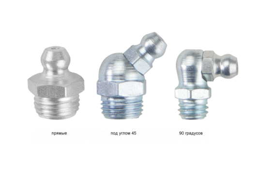 Пресс-маслёнка угловая 45° H2 М8х1.25, оцинкованная сталь, GROZ GFT/8/1.25/45 (GR46224)