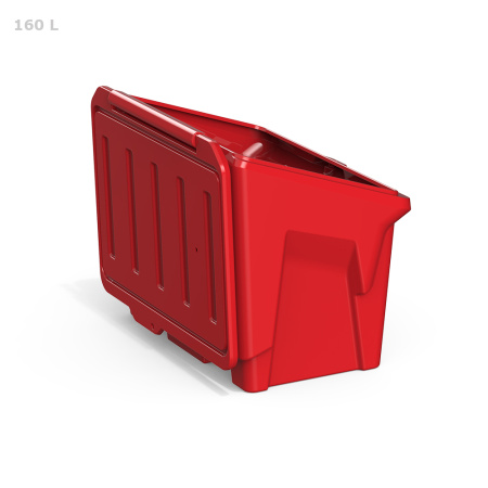 Ящик для песка, соли, реагентов и химикатов 160 литров (синий)