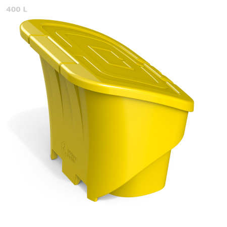 Ящик для песка, соли, реагентов и химикатов 400 литров PREMIUM (желтый)