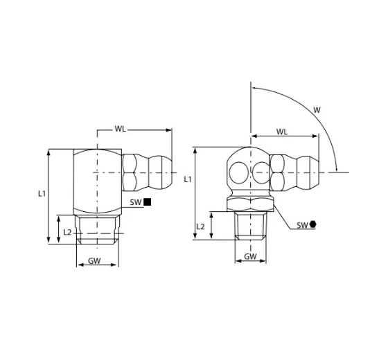 Пресс-масленка MasloSmenka угловая оц. H3 R1/4BSPT, комплект 100 шт., оцинкованная сталь, Европейский стандарт DIN71412, 010310-100