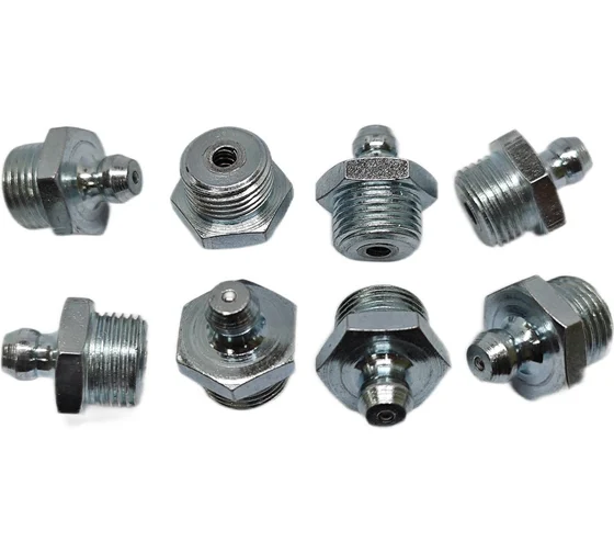 Пресс-масленка прямая оц. H1 M12x1, комплект 100 шт., оцинкованная сталь, Европейский стандарт DIN71412, MasloSmenka 010109-100