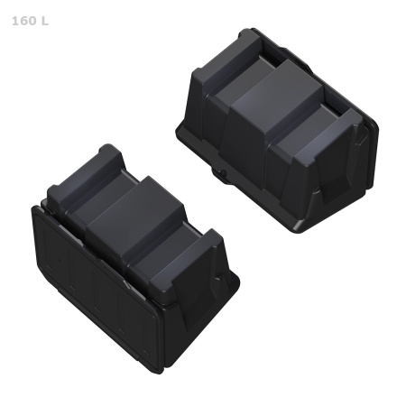 Ящик для ветоши 160 литров (черный)