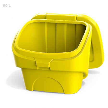 Ящик для песка, соли, реагентов и химикатов 90 литров PREMIUM (желтый)