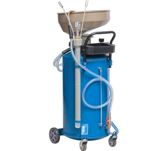 Установка для сбора масла пневматическая, 65 л, синяя 2379-CB