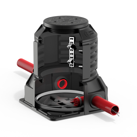 Колодец оперативного доступа КОД 2 H1100 с крышкой D 560 мм с подготовкой к установке кабельных стоек AK11010103