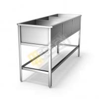 Ванна моечная сварная ВМ 3/6 каркас из нержавеющей стали