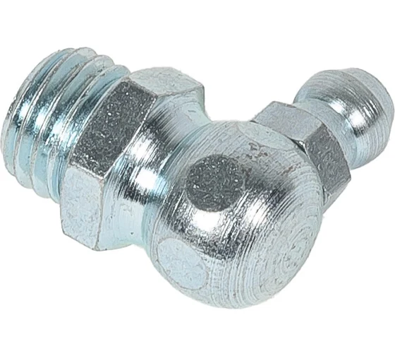 Пресс-масленка угловая оц. H3 M10x1,25, комплект 10 шт., оцинкованная сталь, Европейский стандарт DIN71412, MasloSmenka 010305-10