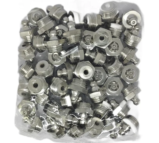 Пресс-масленка прямая нерж. H1 R1/4"BSPT, комплект 10 шт.,нержавеющая сталь AISI304, Европейский стандарт DIN71412, MasloSmenka 010705-10