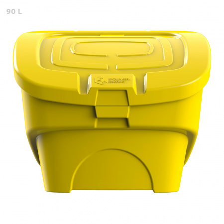 Ящик для песка, соли, реагентов и химикатов 90 литров PREMIUM (желтый)