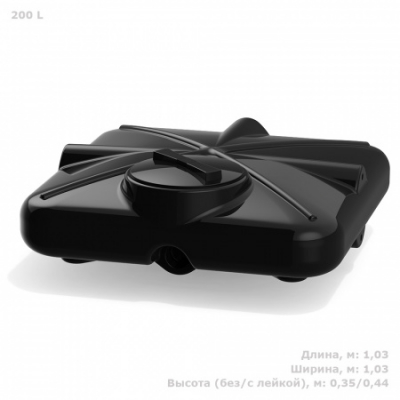 Бак душевой «РОСА» 200 литров с лейкой