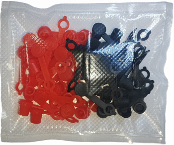 Набор колпачков для пресс-масленок MasloSmenka H 42мм, компл. 50шт., красный/черный (25 шт+25шт) 011020-25-25