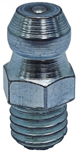Пресс-масленка MasloSmenka прямая оц. H1 G 1/4" UNF, комплект 10 шт., оцинкованная сталь, Европейский стандарт DIN71412, 010122-10