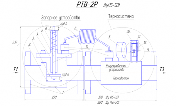Регулятор температуры воды Корал РТВ-2Р 16.025