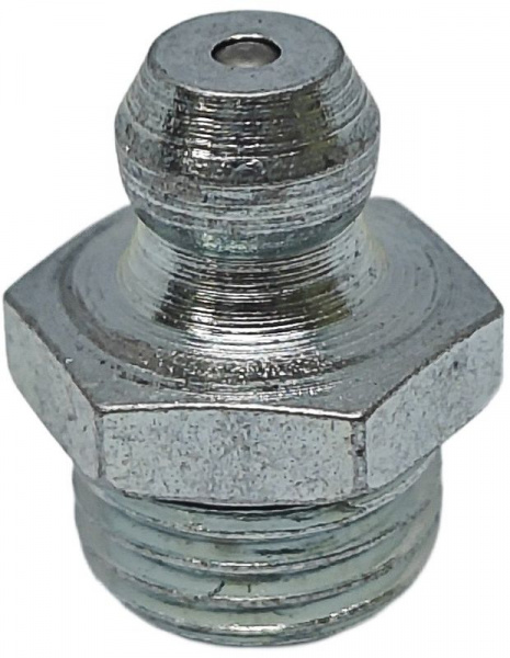 Пресс-масленка прямая оц. H1 R1/8"BSPT, комплект 100 шт., оцинкованная сталь, Европейский стандарт DIN71412, MasloSmenka 010108-100
