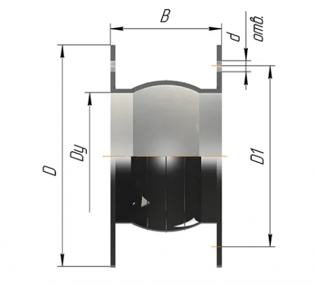 Вставка компенсационная резинокордная Ду-150 (В70)