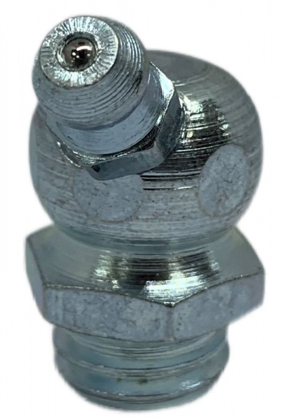 Пресс-масленка MasloSmenka угловая, H2 M12x1,75, комплект 10 шт, оцинкованная сталь, Европейский стандарт DIN71412 010213-10