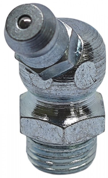 Пресс-масленка угловая оц. H2 R1/8"BSPT, комплект 10 шт., оцинкованная сталь, Европейский стандарт DIN71412, MasloSmenka 010207-10
