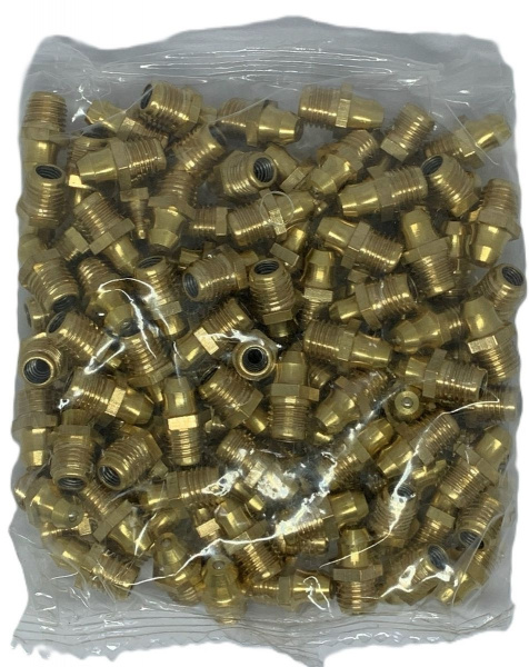 Пресс-масленка MasloSmenka прямая, H1 M8x1, латунь, комплект 10 шт., 010125-10