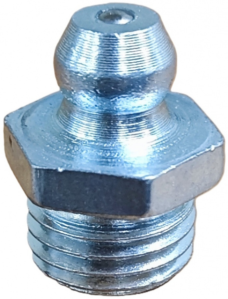 Пресс-масленка MasloSmenka прямая, H1 G 3/8" UNF, комплект 10 шт, оцинкованная сталь, Европейский стандарт DIN71412, 010123-10