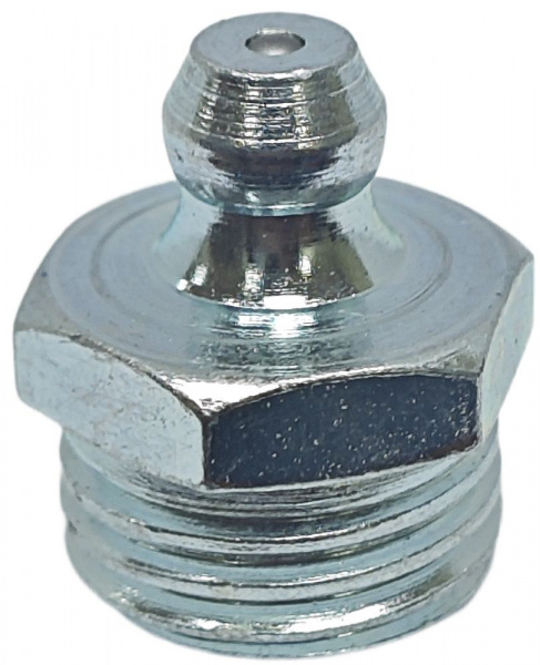 Пресс-масленка прямая оц. H1 M14x1.5, комплект 100 шт., оцинкованная сталь, Европейский стандарт DIN71412, MasloSmenka 010111-100