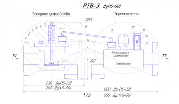 Регулятор температуры воды Корал РТВ-3 16.050