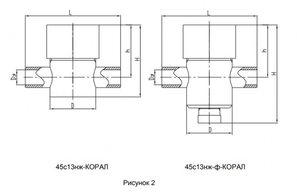 Конденсатоотводчик термодинамический Корал 45с13нж-ф Ду50 Ру40 под приварку с фильтром