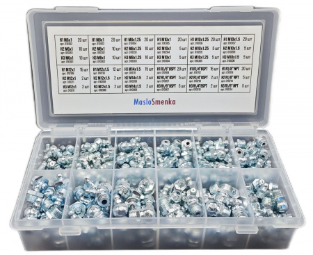 Набор пресс-масленок GN-KIT-36-346 (36 типов / 346 предметов), MasloSmenka 012008