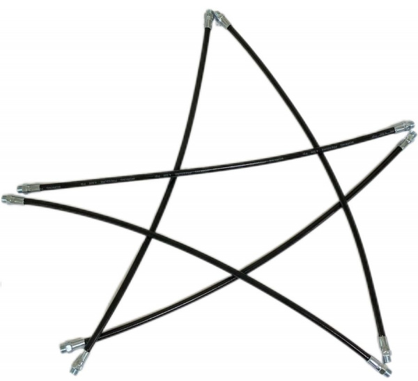 Гибкий шланг 8х500 мм для смазочных шприцев М10х1, комплект 3 шт., MasloSmenka 020208-03