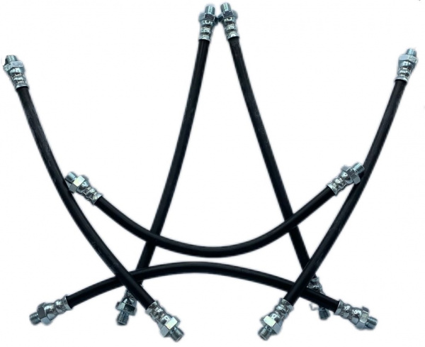 Гибкий шланг усиленный 10х300 мм для смазочных шприцев М10х1, MasloSmenka 020205