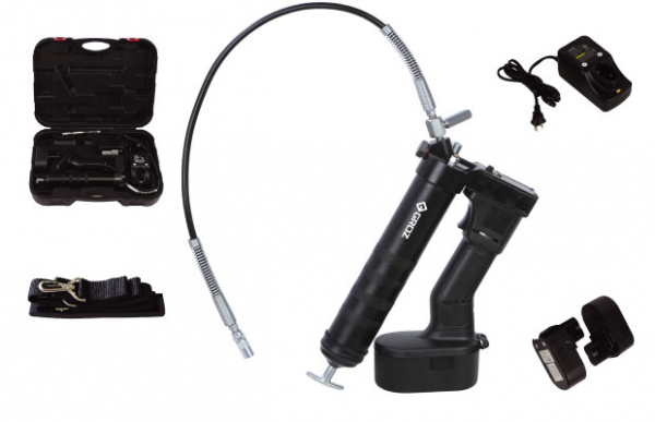 Электрический шприц для смазки BPGG/19/EU с аккумулятором никель-кадмиевым 19V, ЗУ, ящиком (GR47201)