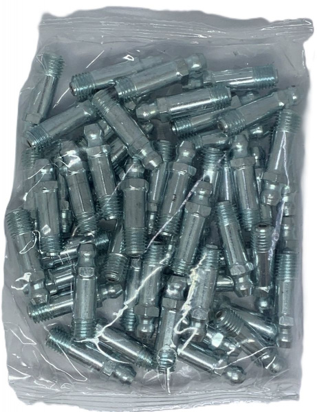 Пресс-масленка MasloSmenka прямая, H1 M8x1 L-30мм, оцинкованная сталь, 010127
