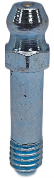 Пресс-масленка MasloSmenka прямая, H1 M6x1 L-29мм, комплект 10 шт, оцинкованная сталь, Европейский стандарт DIN71412 010117-10