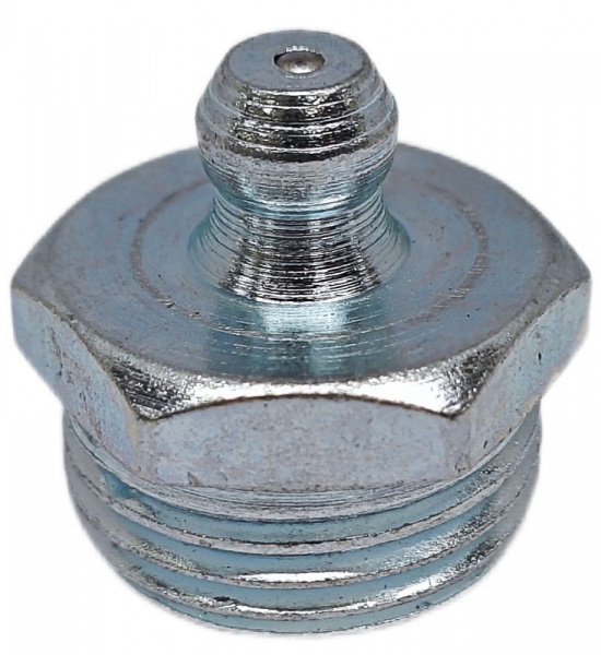 Пресс-масленка MasloSmenka прямая, H1 R 3/8" BSPT, комплект 10 шт, оцинкованная сталь, Европейский стандарт DIN71412 010120-10