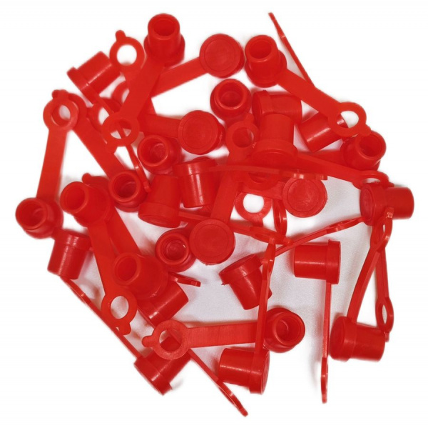 Колпачок для пресс-масленок MasloSmenka H 42мм, компл. 50 шт., красный 011001-50