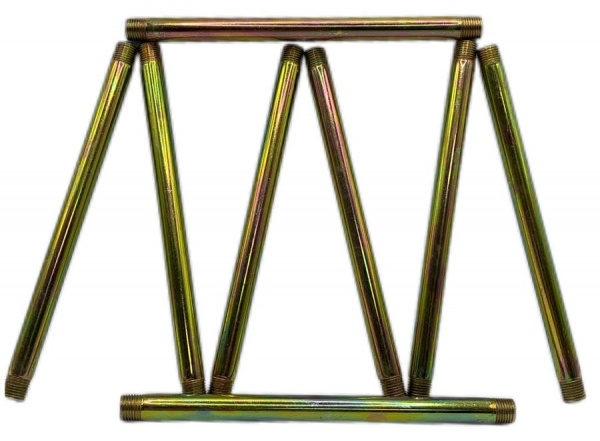 Трубка прямая 150 мм для смазочных шприцев, комплект 3 шт., MasloSmenka 020209-03