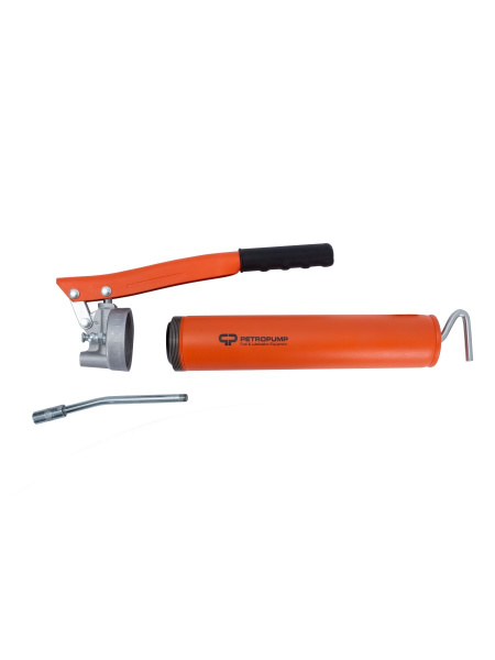 Шприц рычажный для консистентной смазки, 413атм, 500см3, 1/8" BSPT,трубка с 4-х лепестковой насадкой