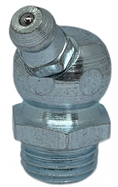 Пресс-масленка MasloSmenka угловая, H2 M12x1,25, комплект 10 шт., оцинкованная сталь, Европейский стандарт DIN71412 010212-10
