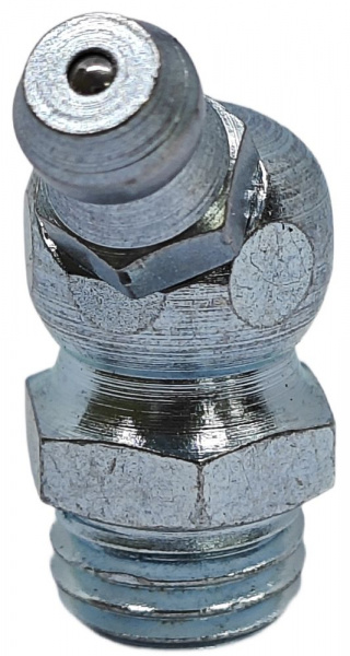 Пресс-масленка угловая оц. H2 M10x1,25, комплект 100 шт., оцинкованная сталь, Европейский стандарт DIN71412, MasloSmenka 010205-100